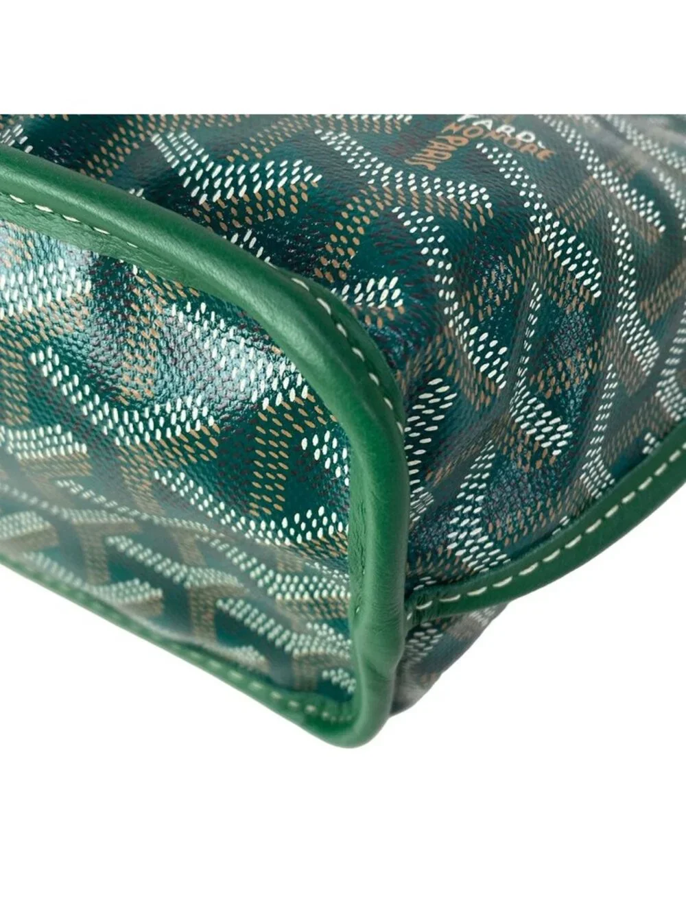 Goyard Tote Anjou Mini Green Leather